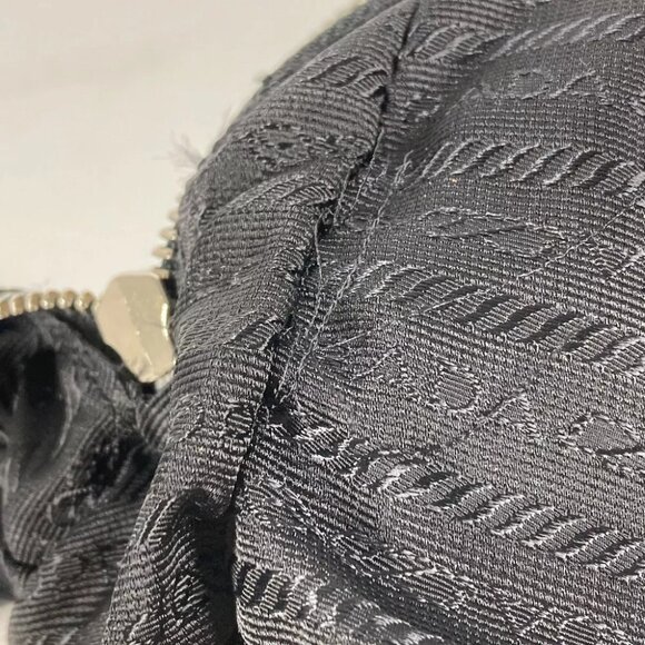 Auth PRADA triangle logo plate Bag Hand Bag Nylon Black - Picture 7 of 16